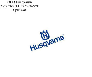 OEM Husqvarna 576926801 Hus 19\