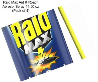 Raid Max Ant & Roach Aerosol Spray 14.50 oz (Pack of 4)