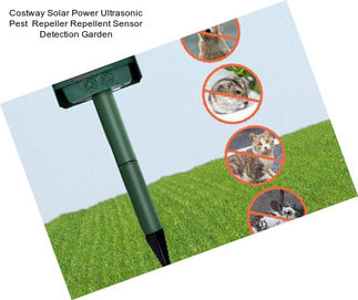 Costway Solar Power Ultrasonic Pest  Repeller Repellent Sensor Detection Garden