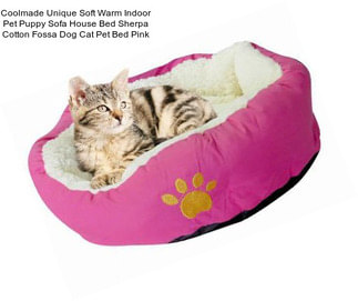 Coolmade Unique Soft Warm Indoor Pet Puppy Sofa House Bed Sherpa Cotton Fossa Dog Cat Pet Bed Pink