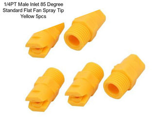 1/4PT Male Inlet 85 Degree Standard Flat Fan Spray Tip Yellow 5pcs