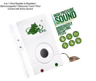 4-in-1 Pest Repeller & Repellent - Electromagnetic丨Ultrasonic丨Ionic丨Pest Control with Extra Socket