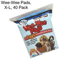 Wee-Wee Pads, X-L, 40 Pack