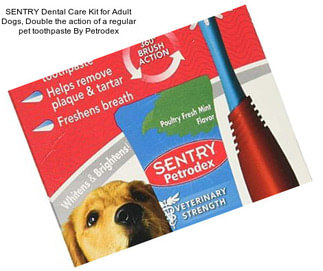 SENTRY Dental Care Kit for Adult Dogs, Double the action of a regular pet toothpaste By Petrodex