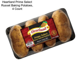 Heartland Prime Select Russet Baking Potatoes, 4 Count