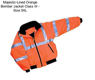 Majestic-Lined Orange Bomber Jacket Class III - Size 5XL