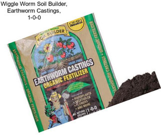 Wiggle Worm Soil Builder, Earthworm Castings, 1-0-0