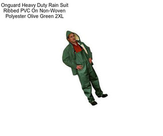 Onguard Heavy Duty Rain Suit Ribbed PVC On Non-Woven Polyester Olive Green 2XL