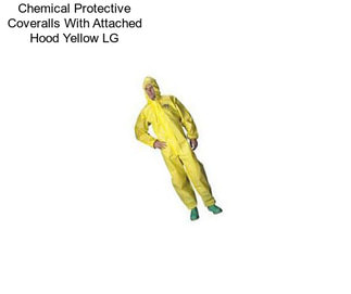 Chemical Protective Coveralls With Attached Hood Yellow LG