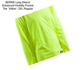 BERNE Long Sleeve Enhanced-Visibility Pocket Tee  Yellow - 2XL Regular