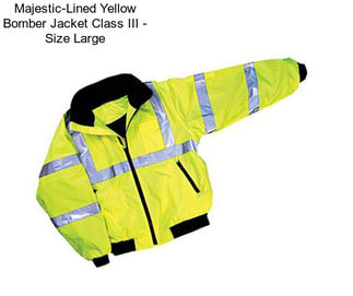 Majestic-Lined Yellow Bomber Jacket Class III - Size Large