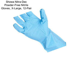 Showa Nitra-Dex Powder-Free Nitrile Gloves, X-Large, 12-Pair