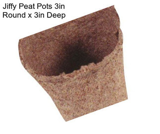 Jiffy Peat Pots 3in Round x 3in Deep