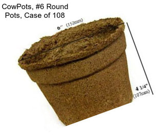 CowPots, #6 Round Pots, Case of 108