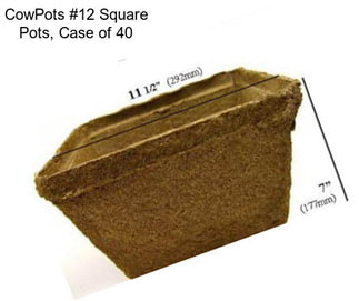 CowPots #12 Square Pots, Case of 40