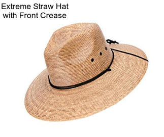 Extreme Straw Hat with Front Crease