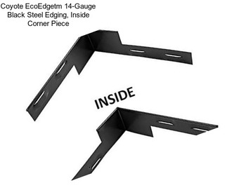 Coyote EcoEdgetm 14-Gauge Black Steel Edging, Inside Corner Piece