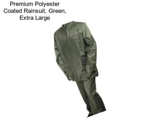 Premium Polyester Coated Rainsuit, Green, Extra Large