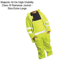 Majestic Hi-Vis High-Visibility Class III Rainwear Jacket - Size Extra Large