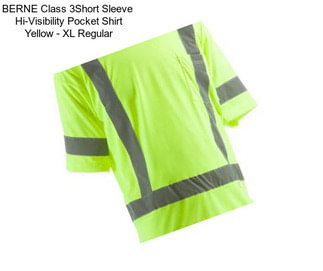 BERNE Class 3Short Sleeve  Hi-Visibility Pocket Shirt Yellow - XL Regular