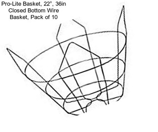 Pro-Lite Basket, 22°, 36in Closed Bottom Wire Basket, Pack of 10