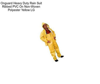 Onguard Heavy Duty Rain Suit Ribbed PVC On Non-Woven Polyester Yellow LG