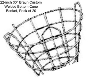 22-inch 30° Braun Custom Welded Bottom Cone Basket, Pack of 20