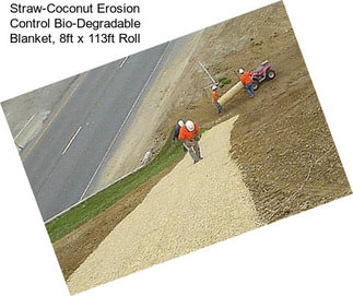 Straw-Coconut Erosion Control Bio-Degradable Blanket, 8ft x 113ft Roll