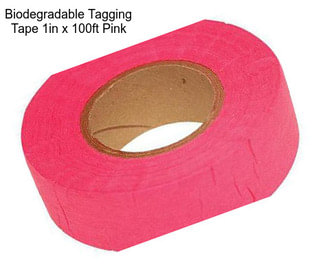 Biodegradable Tagging Tape 1in x 100ft Pink