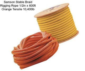 Samson Stable Braid Rigging Rope 1/2in x 600ft Orange Tensile 10,400lb