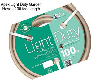 Apex Light Duty Garden Hose - 100 foot length