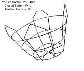 Pro-Lite Basket, 25°, 40in Closed Bottom Wire Basket, Pack of 10