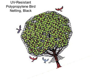 UV-Resistant Polypropylene Bird Netting, Black