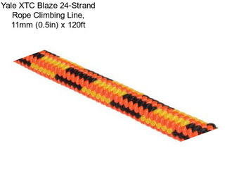 Yale XTC Blaze 24-Strand Rope Climbing Line, 11mm (0.5in) x 120ft