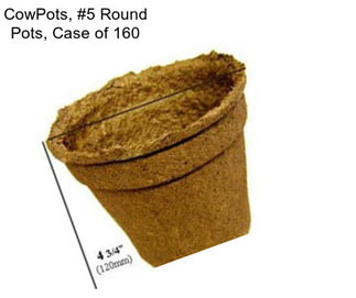 CowPots, #5 Round Pots, Case of 160