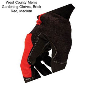 West County Men\'s Gardening Gloves, Brick Red, Medium