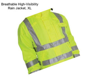 Breathable High-Visibility Rain Jacket, XL