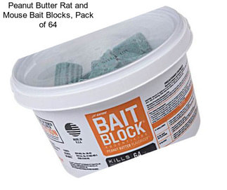 Peanut Butter Rat and Mouse Bait Blocks, Pack of 64