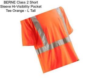 BERNE Class 2 Short Sleeve Hi-Visibility Pocket Tee Orange - L Tall