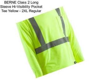 BERNE Class 2 Long Sleeve Hi-Visibility Pocket Tee Yellow - 2XL Regular