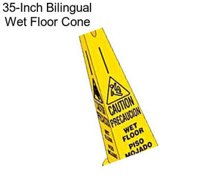 35-Inch Bilingual Wet Floor Cone