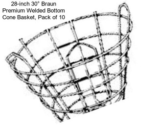 28-inch 30° Braun Premium Welded Bottom Cone Basket, Pack of 10
