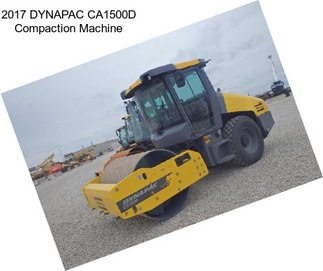 2017 DYNAPAC CA1500D Compaction Machine