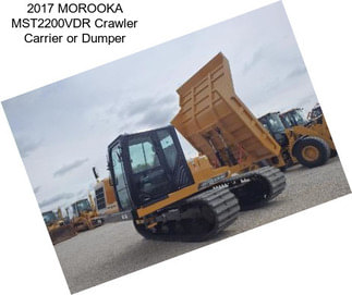 2017 MOROOKA MST2200VDR Crawler Carrier or Dumper