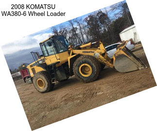 2008 KOMATSU WA380-6 Wheel Loader