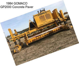 1984 GOMACO GP2000 Concrete Paver