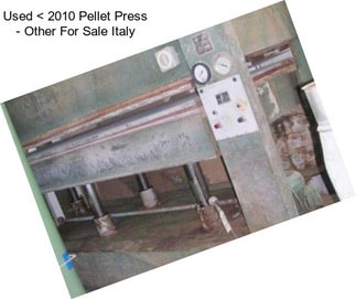 Used < 2010 Pellet Press - Other For Sale Italy