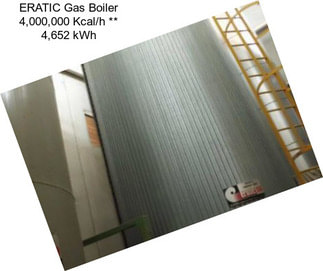 ERATIC Gas Boiler 4,000,000 Kcal/h ** 4,652 kWh