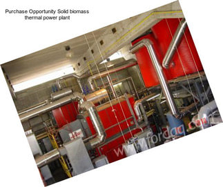 Purchase Opportunity Solid biomass thermal power plant