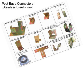 Post Base Connectors Stainless Steel - Inox